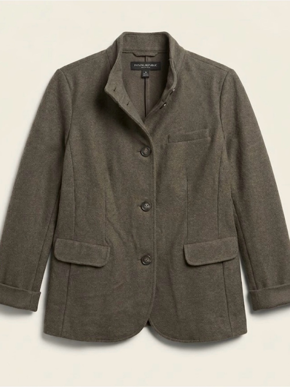 Banana Republic Women's Gray Wool-Blend Jacket - Like New - Size Large
